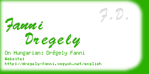 fanni dregely business card
